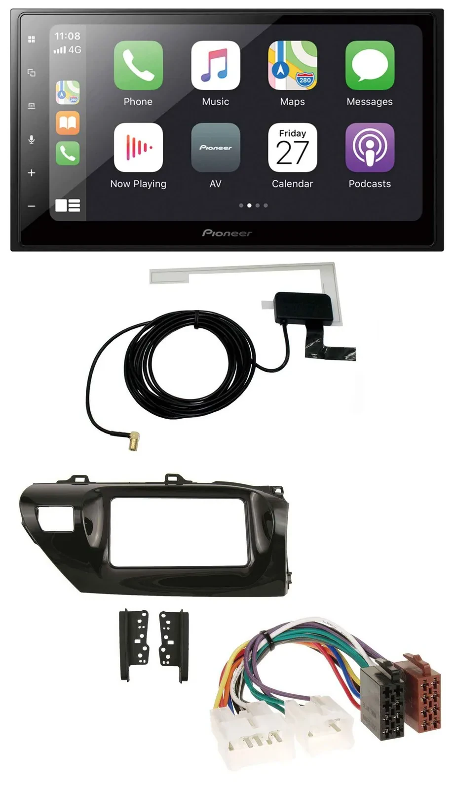 Pioneer USB MP3 2DIN Bluetooth DAB Autoradio für Toyota Hilux (2015-2020)