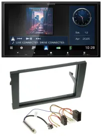 Kenwood Bluetooth 2DIN USB DAB MP3 Autoradio für Audi A4 B6 B7 2001-2008 ISO