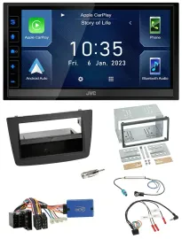 JVC DAB Bluetooth Lenkrad USB 2DIN Autoradio für Alfa Romeo Mito ISO 955 13-18 s