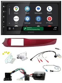 Kenwood DAB Bluetooth USB Lenkrad 2DIN Autoradio für Alfa Giulietta rot 940 2010