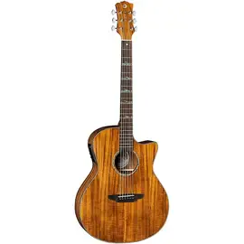 Электроакустическая гитара Luna Guitars High Tide Exotic Wood Cutaway Grand Concert A/E Guitar Koa