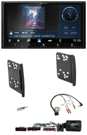 Kenwood Bluetooth 2DIN USB DAB Lenkrad Autoradio für Ford Focus Galaxy Mondeo
