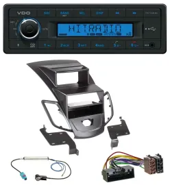 Автомагнитола для Ford Fiesta 2010–2017 VDO Bluetooth, AUX, USB, MP3, дисплей, черная