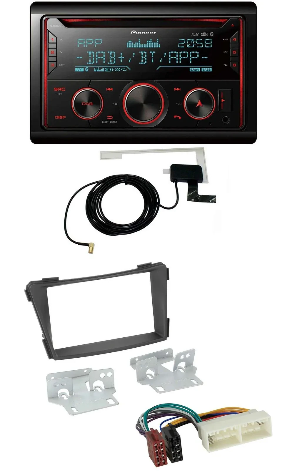 Pioneer 2DIN MP3 DAB USB CD Bluetooth Autoradio für Hyundai i40 Typ VF ab 2016 s