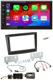 Kenwood Lenkrad USB DAB 2DIN Bluetooth Autoradio für Fiat Doblo ab 2015 schwarz