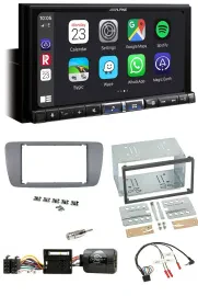 Alpine 2DIN DAB USB Lenkrad Bluetooth Autoradio für Seat Ibiza ab 08 conemaragra