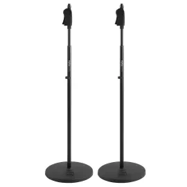 Gator Frameworks GFW-MIC-1201 Deluxe 12" Round Base Mic Stand 2-Pack