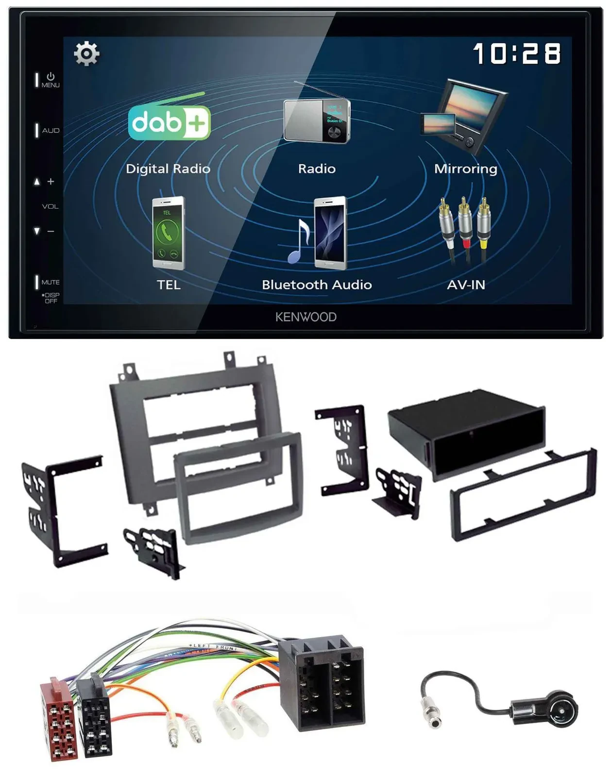 Kenwood 2DIN Bluetooth MP3 USB DAB Autoradio für Cadillac CTS 2003-2007 SRX 2004