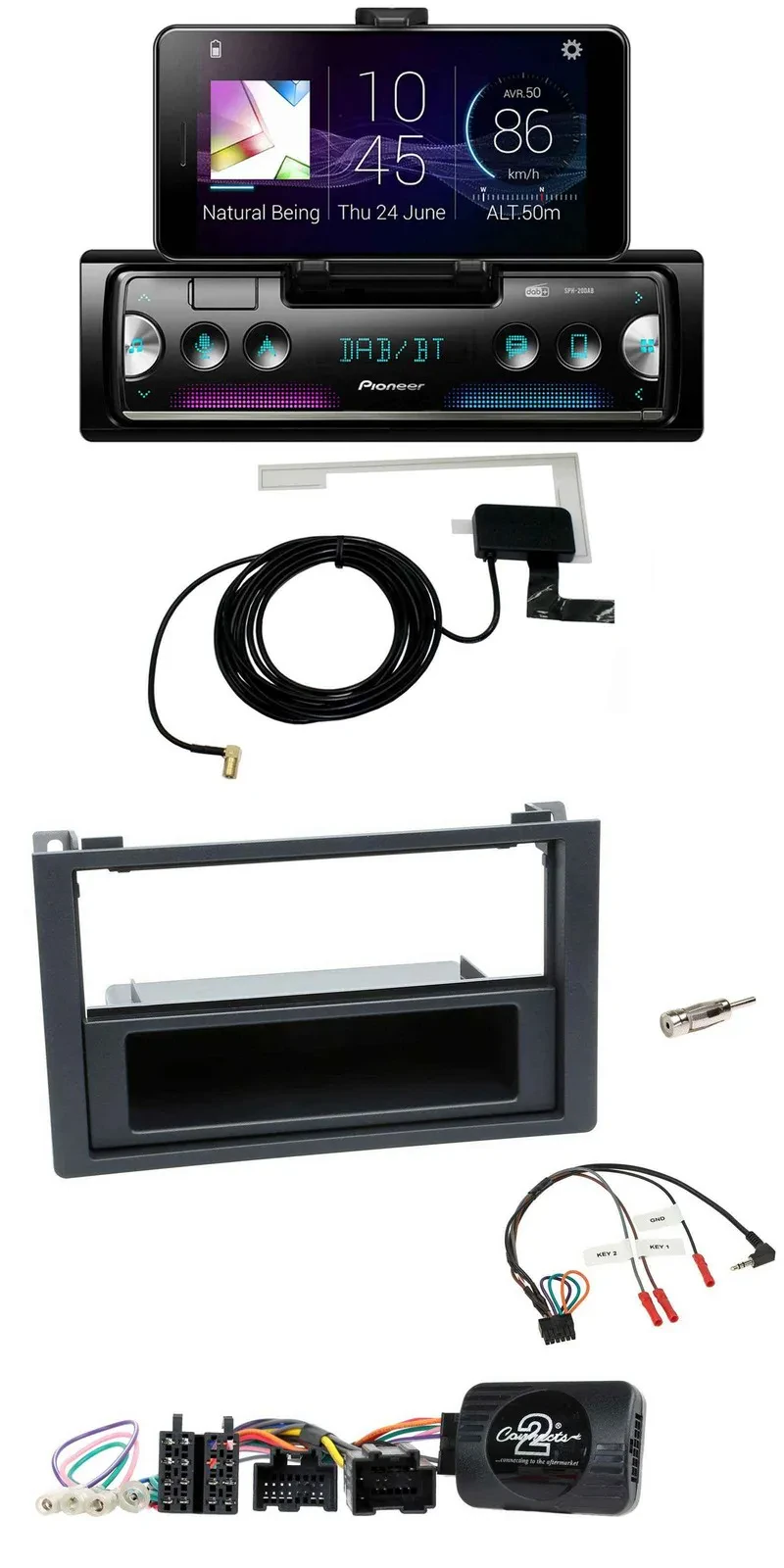 Pioneer DAB Bluetooth Lenkrad USB Autoradio für Saab 9.3 (ab 2008)