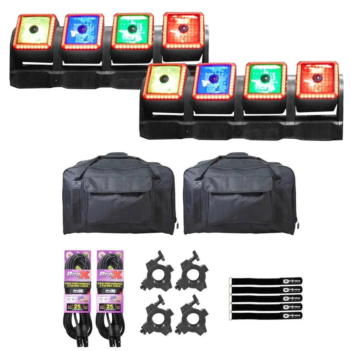 Светодиодный прибор JMAZ LIGHTING JP1001 Centipede B4 с аксессуарами (пара)