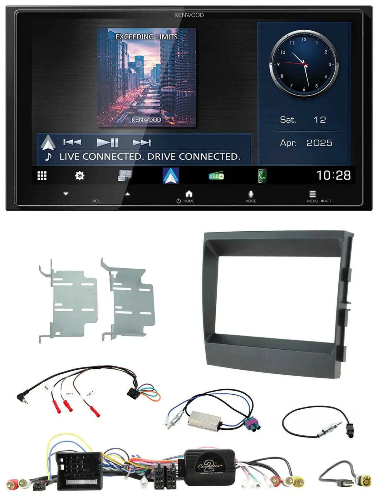 Kenwood Bluetooth 2DIN USB DAB Lenkrad Autoradio für Porsche Panamera 2009-2016