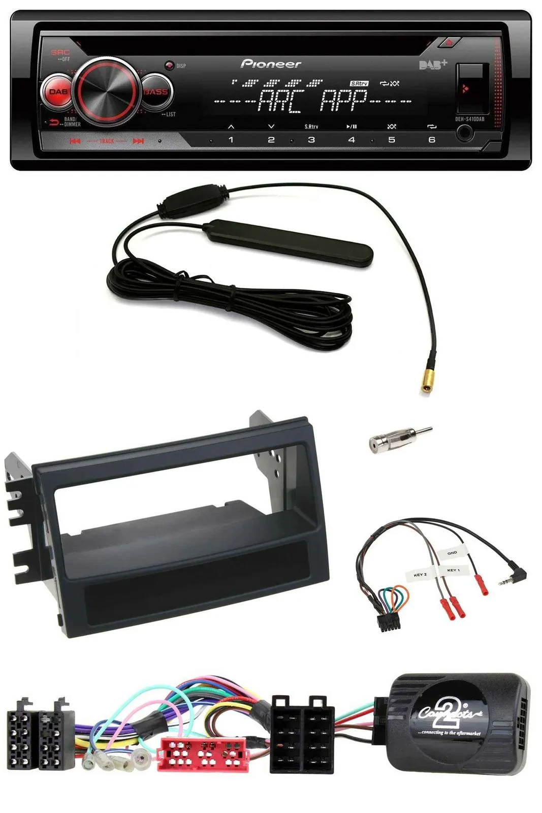 Pioneer CD USB Lenkrad DAB MP3 Autoradio für Kia Soul (2009-2011)