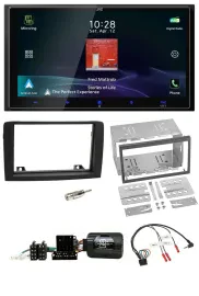 JVC USB Bluetooth 2DIN DAB Lenkrad Autoradio für Fiat Idea 06-12 schwarz