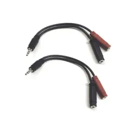 Коммутационный кабель Hosa Technology Hosa 2x 6in Stereo 3.5mm Male-Two Mono Female Y-Cable #YMM261 2