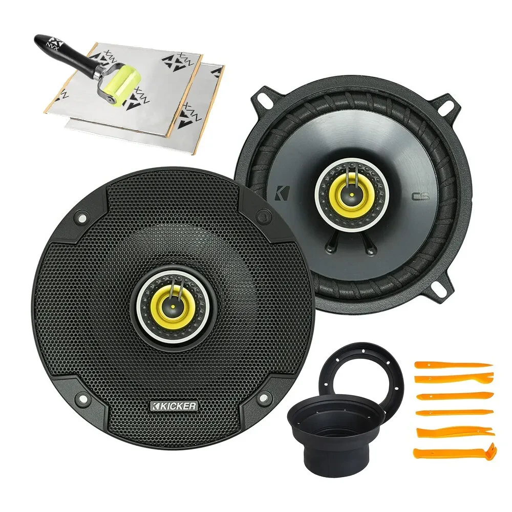 Kicker CSC54 75W 5.25” Coaxial Car Speakers w/ NVX Install Kit