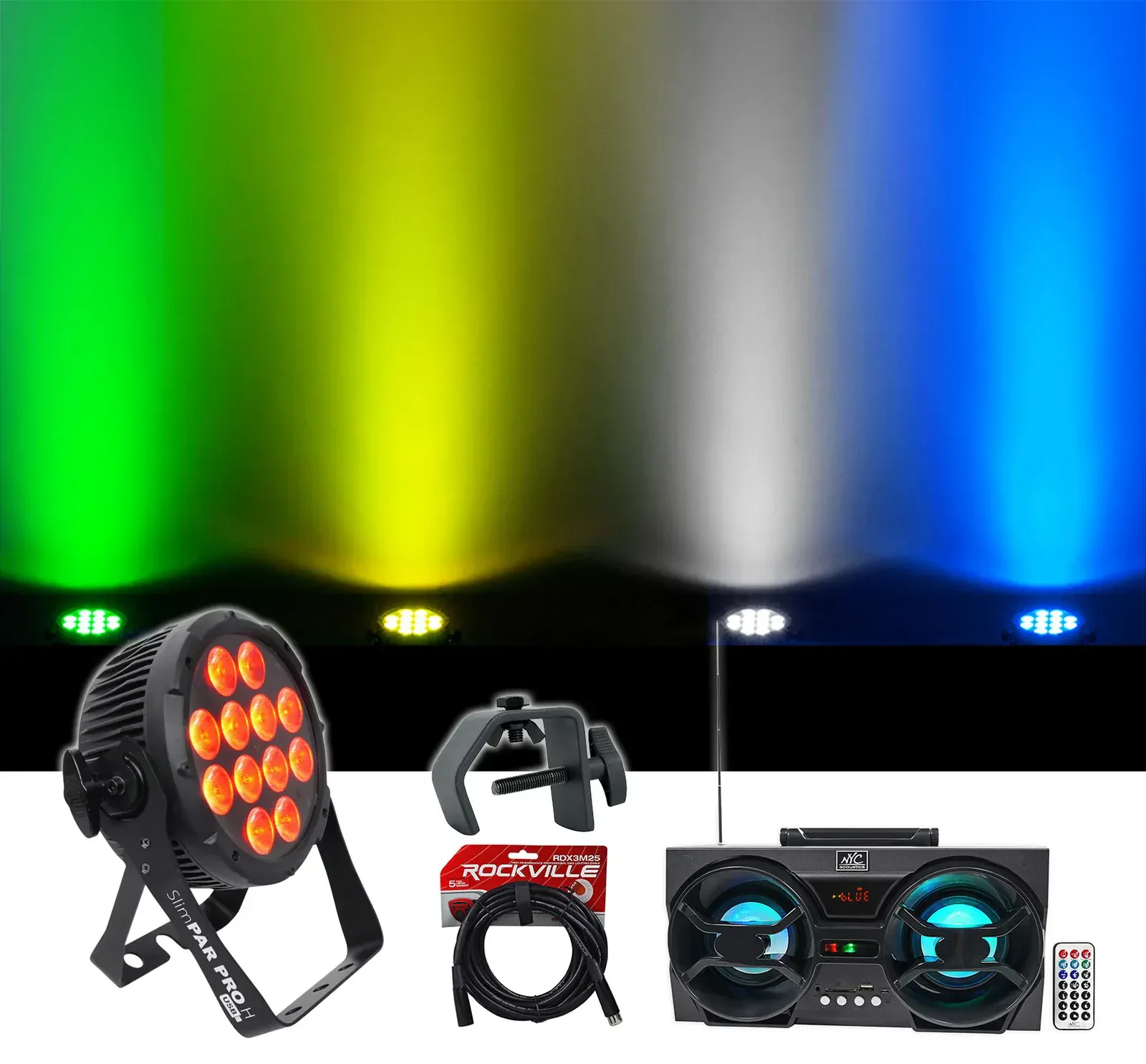 Комплект светового оборудования Chauvet DJ Slim Par Pro H USB+LC70+RDX3M25+NPB3