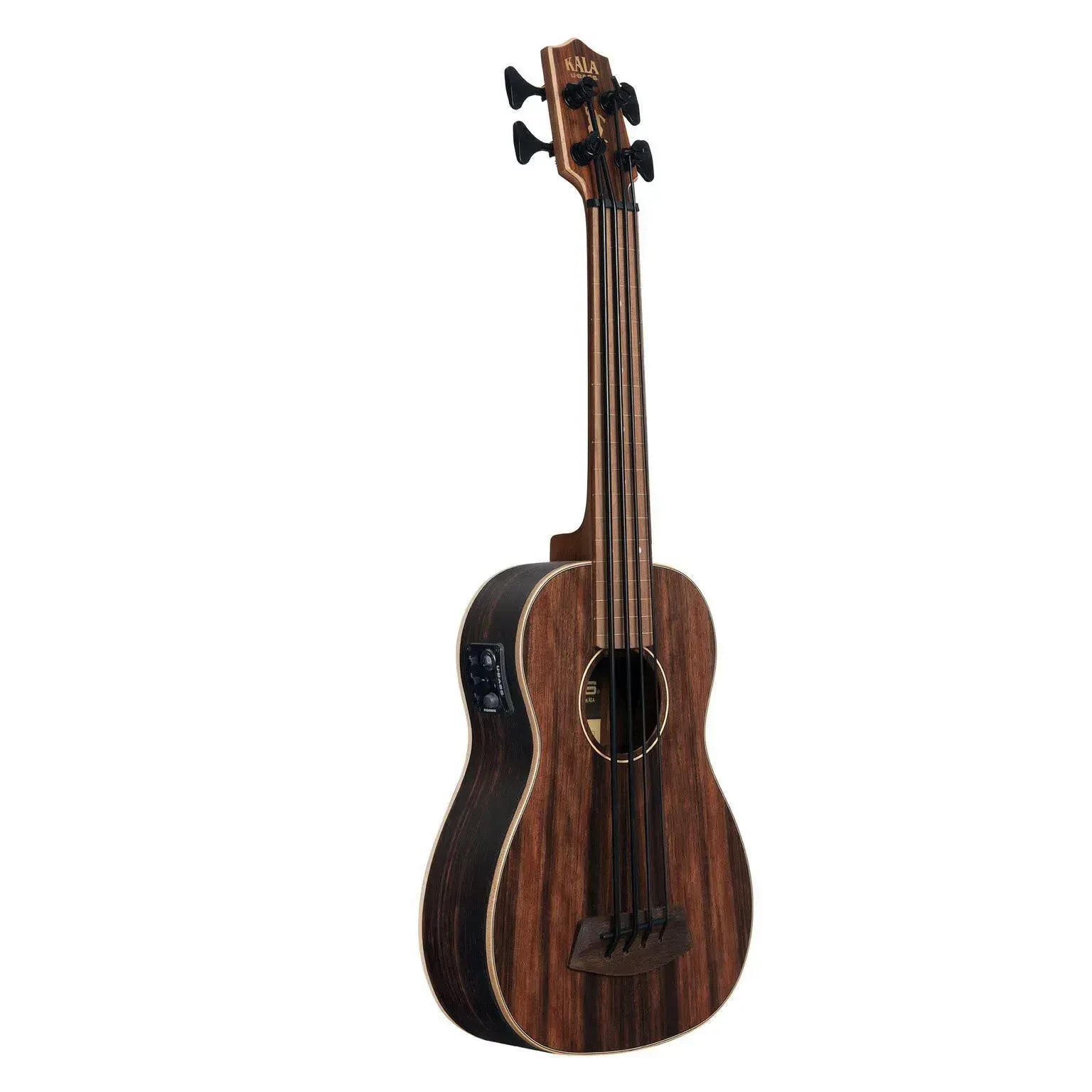 Укулеле KALA U-BASS Striped Ebony Fretless Natural
