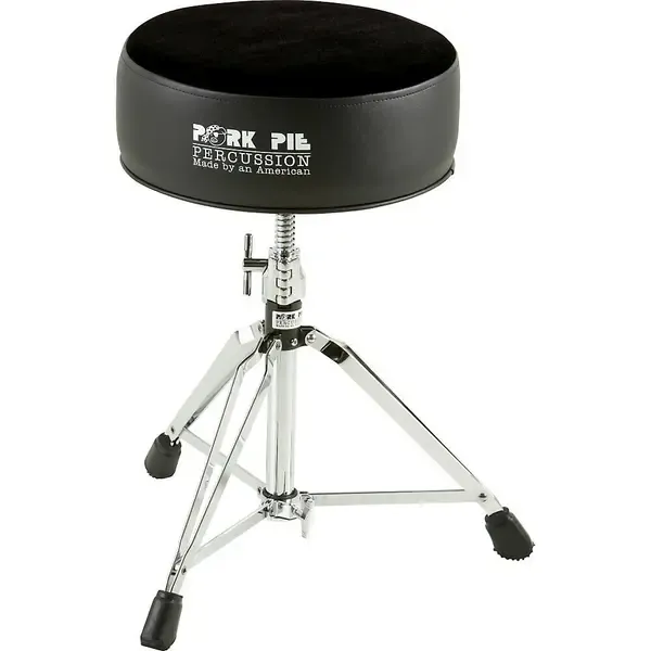 Стул для барабанщика Pork Pie Round Drum Throne Solid Black