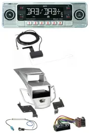 Dietz Bluetooth USB MP3 DAB Autoradio für Ford Fiesta Display 10-17 silber