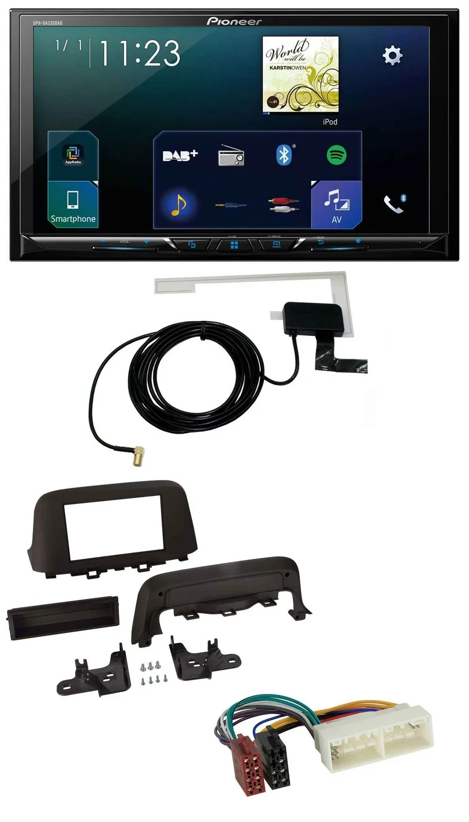 Автомагнитола для Hyundai Kona (с 2018) Pioneer 2DIN, DAB, USB, MP3, Bluetooth