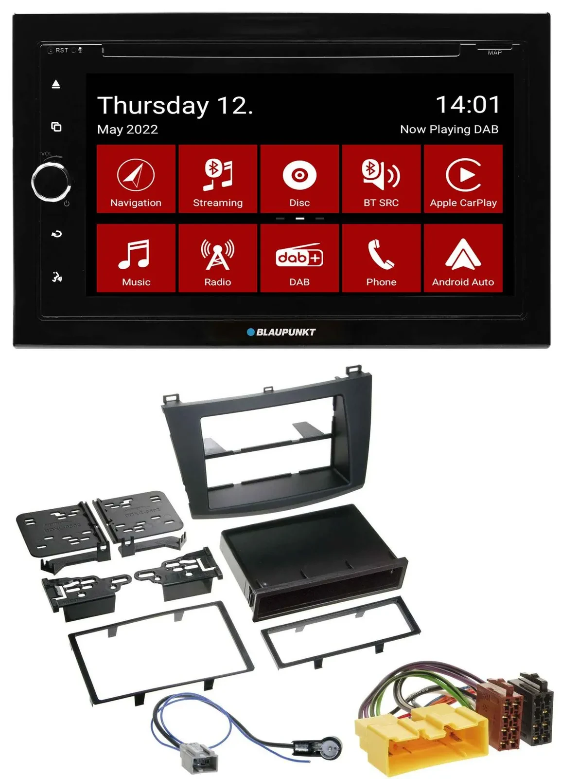 Blaupunkt MP3 DVD Bluetooth DAB 2DIN USB Autoradio für Mazda 3 (2009-2013)