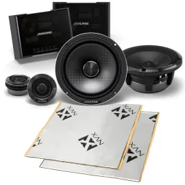 Alpine HDZ-65C 200W 6.5” Component Speakers + Sound Damping Kit
