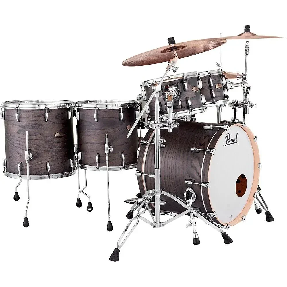 Pearl Session Studio Select 5-Piece Shell Pack w/22" Bass Drum Black Satin Ash