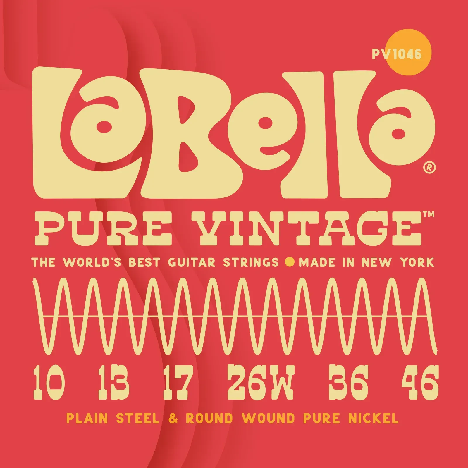 Струны для электрогитары La Bella PV1046 Pure Vintage Nickel Regular 10-46