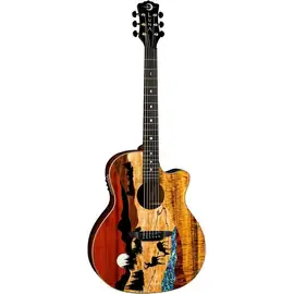 Электроакустическая гитара Luna Guitars Vista Deer Tropical Wood Natural