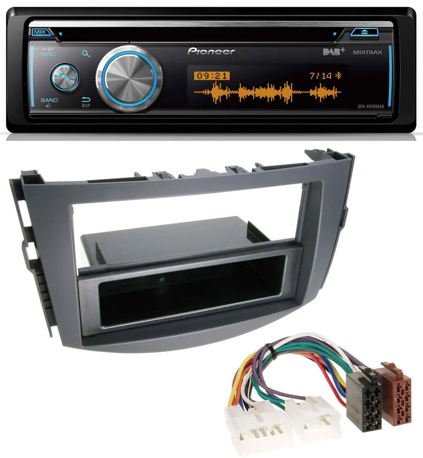 Pioneer MP3 DAB USB CD Bluetooth Autoradio für Toyota RAV-4 (ab 2006)