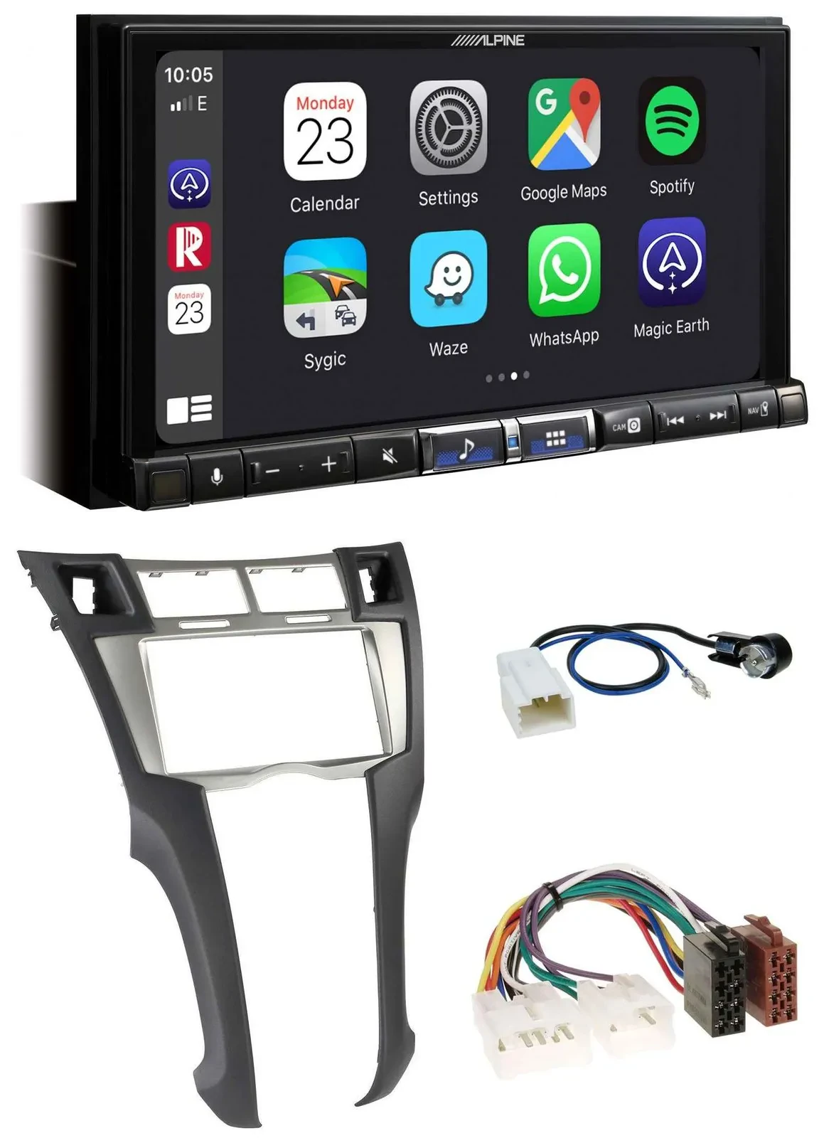 Alpine 2DIN DAB USB MP3 Bluetooth Autoradio für Toyota Yaris (2007-2011)
