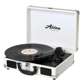 Виниловый проигрыватель Alive Audio GLAM Milk c Bluetooth и встроенной стереосистемой