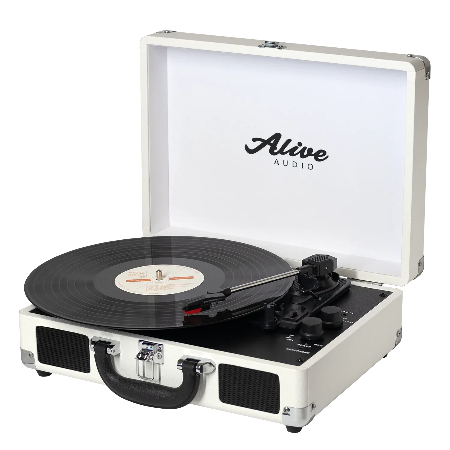 Виниловый проигрыватель Alive Audio GLAM Milk c Bluetooth и встроенной стереосистемой