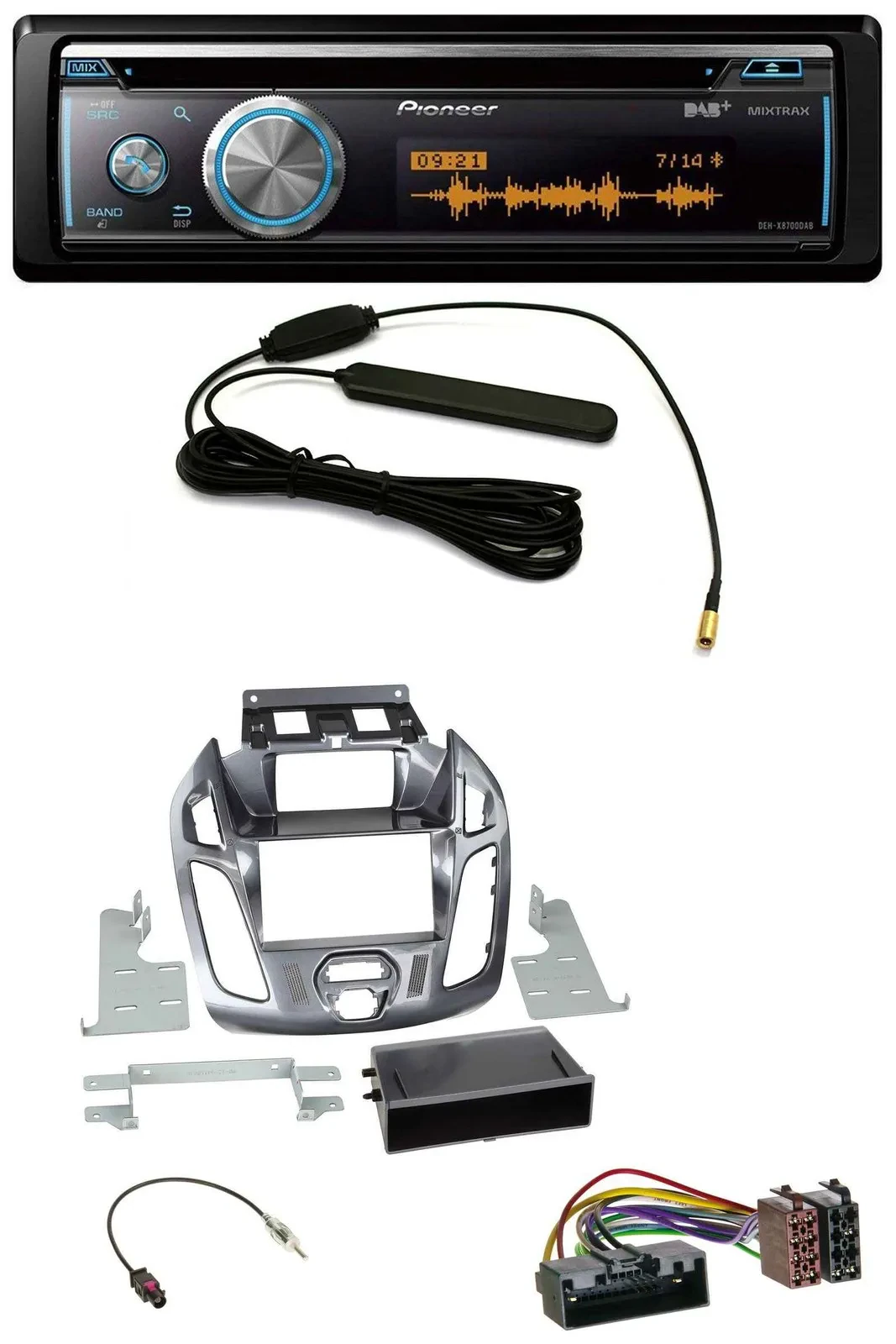 Pioneer CD USB Bluetooth DAB MP3 Autoradio für Ford Transit Connect 2012-2018 Di