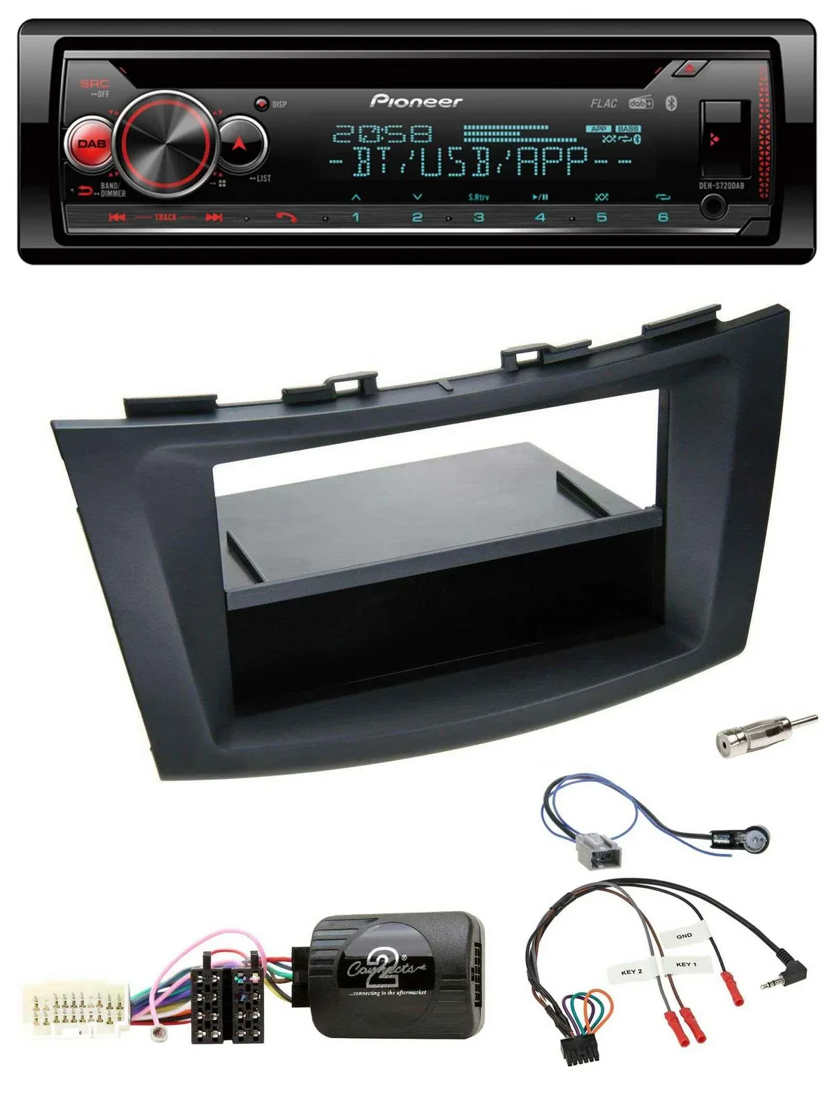 Pioneer Lenkrad DAB CD Bluetooth USB Autoradio für Suzuki Swift Sport ab 2011 sc