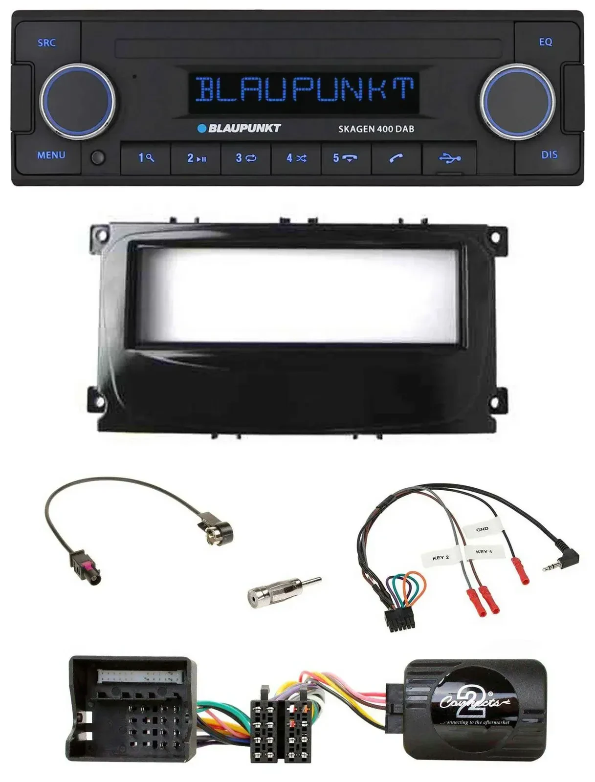 Blaupunkt DAB USB Bluetooth Lenkrad Autoradio für Ford Focus ab 07 Galaxy C-Max