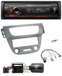 Автомагнитола Pioneer USB, DAB, Bluetooth, для Renault Megane III (2009–2012), серый