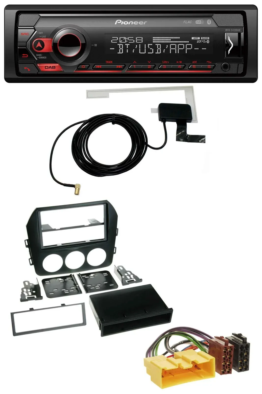 Pioneer DAB USB MP3 Bluetooth Autoradio für Mazda MX-5 (ab 2008)