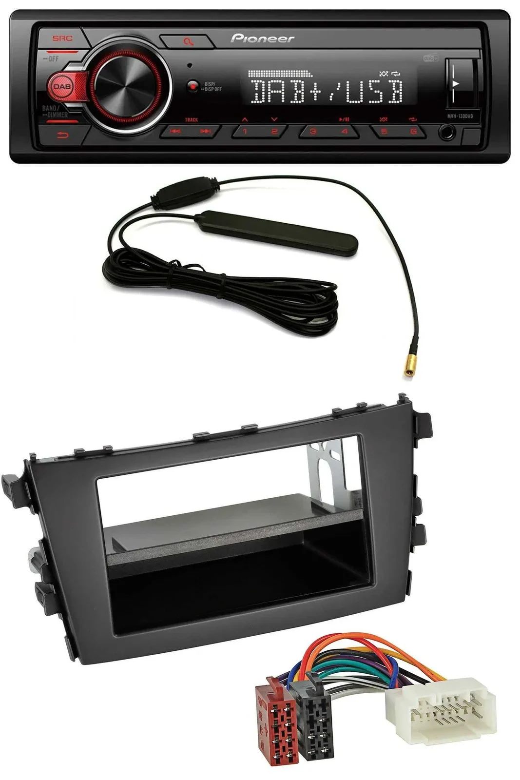 Pioneer MP3 DAB 1DIN AUX USB Autoradio für Suzuki Celerio (LF, ab 2014)