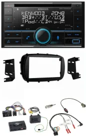 Kenwood CD 2DIN DAB USB Lenkrad Bluetooth Autoradio für Fiat 500X ab 2014