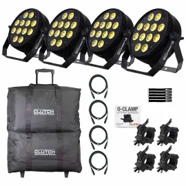 Прожектор Eliminator Lighting LP HEX 12 PLUS LED PAR, 12x18W RGBWA+UV (набор, 4 шт.)