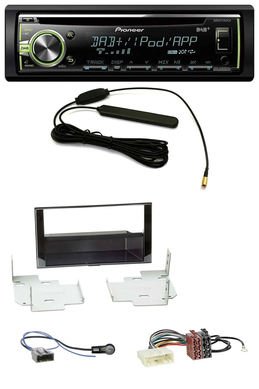 Pioneer MP3 USB CD DAB AUX Autoradio für Nissan Micra (2013-2017) piano