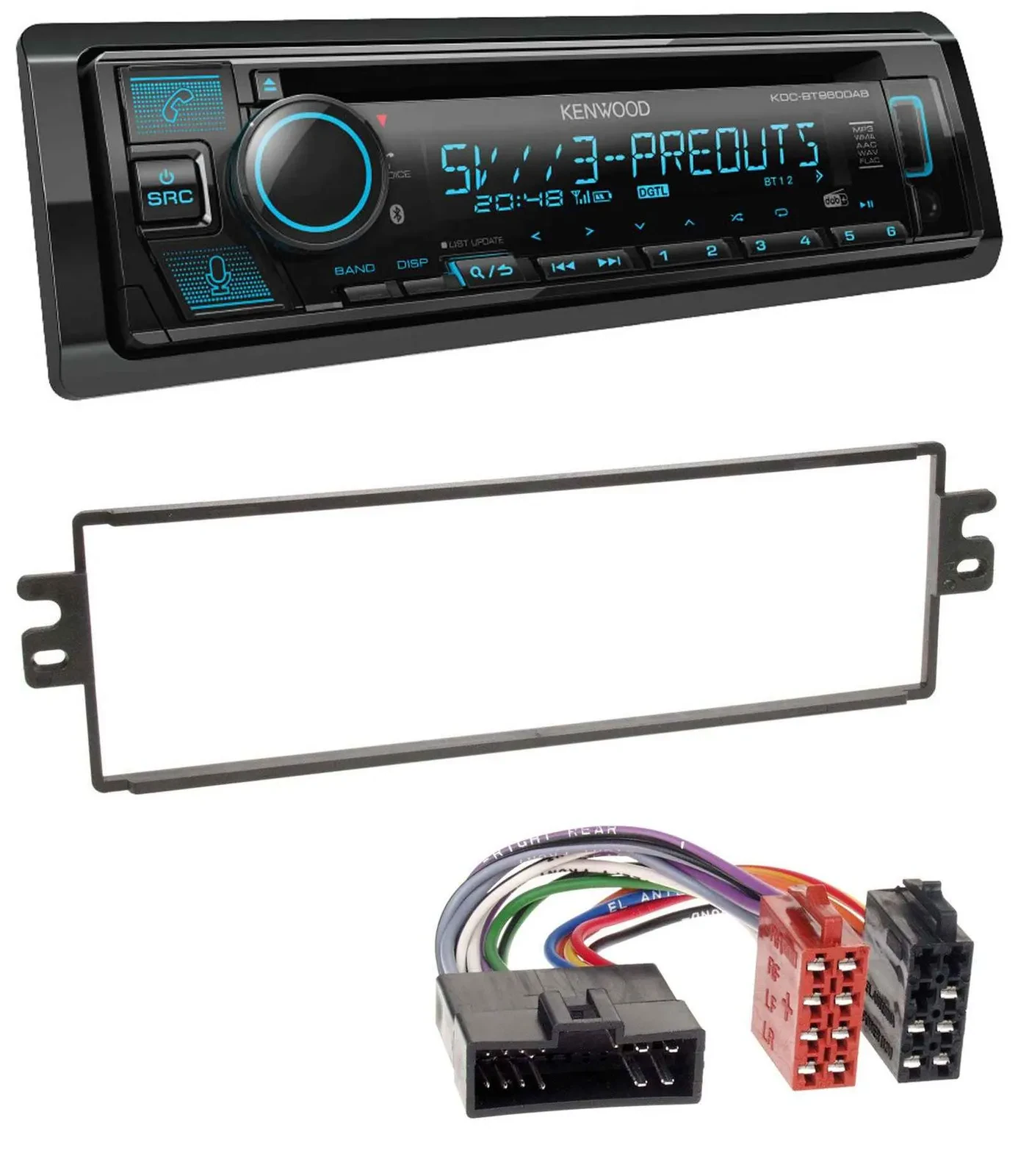 Автомагнитола Kenwood Bluetooth USB CD MP3 DAB для Kia Rio/Clarus/Carens (до 2002)