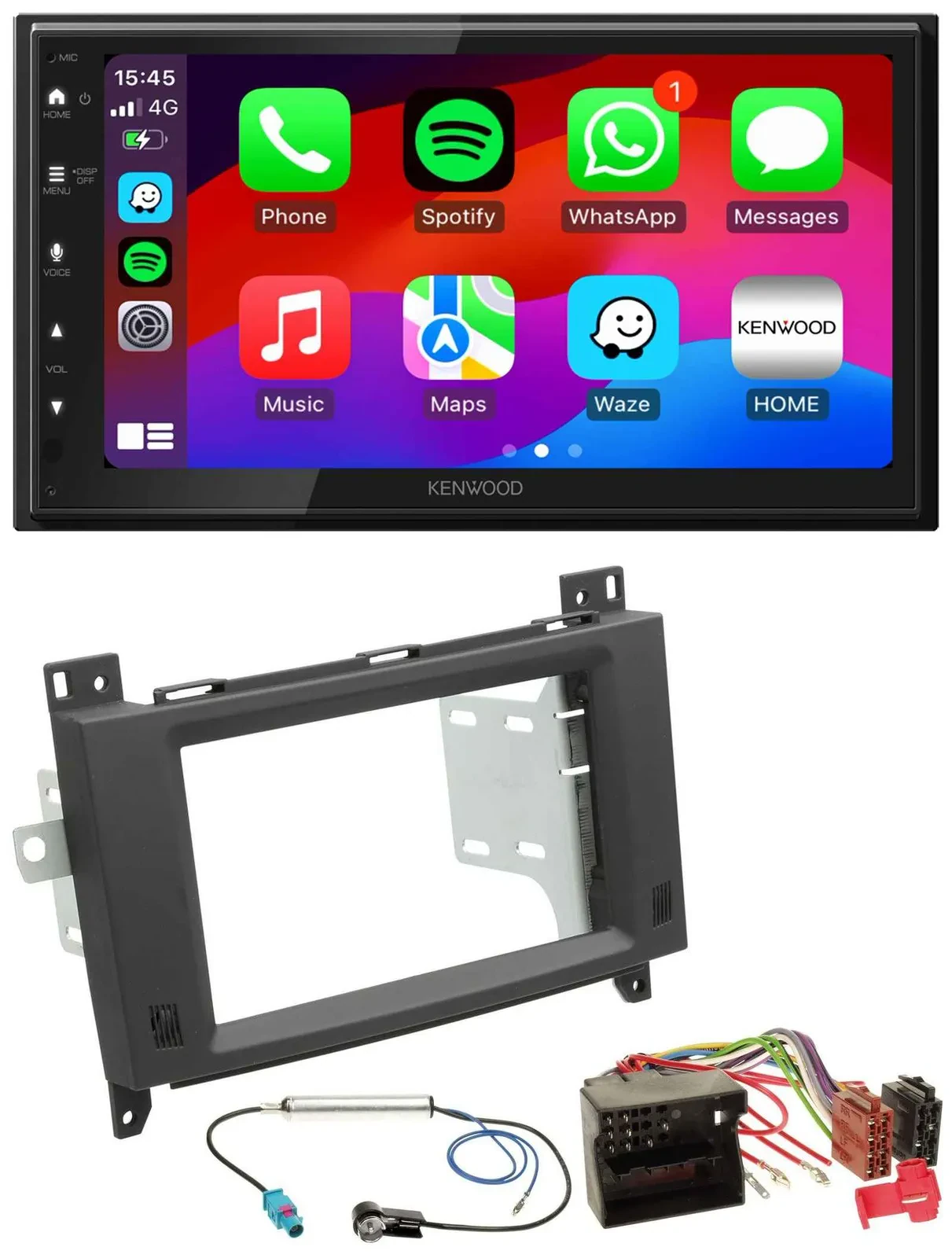 Kenwood MP3 USB DAB 2DIN Bluetooth Autoradio für Mercedes Vito Viano 06-14 Rubbe