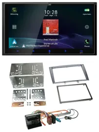 JVC USB Bluetooth 2DIN DAB MP3 Autoradio für Peugeot 308 07-09 silber