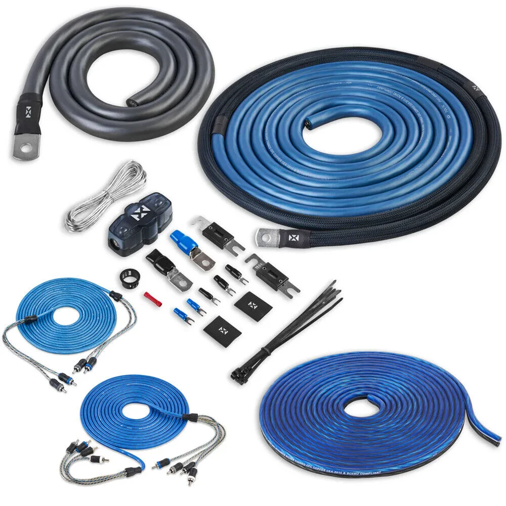 NVX XKIT06 OFC 1/0 Gauge Complete 6-Ch Amplifier Wiring Kit w/ RCA