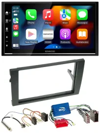 Kenwood DAB USB Bluetooth 2DIN MP3 Autoradio für Audi A4 B6 B7 01-08 Aktivsystem