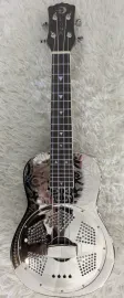 Luna Guitars Luna TIKI RES Ukenator Concert Tiki Resonator Ukulele with case - Prototype
