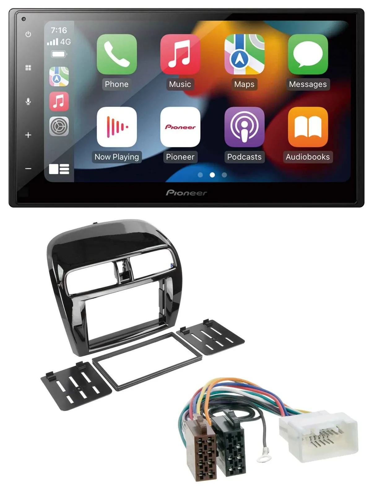 Автомагнитола для Mitsubishi Space Star/Mirage Pioneer 2-DIN DAB, Bluetooth, USB, MP3