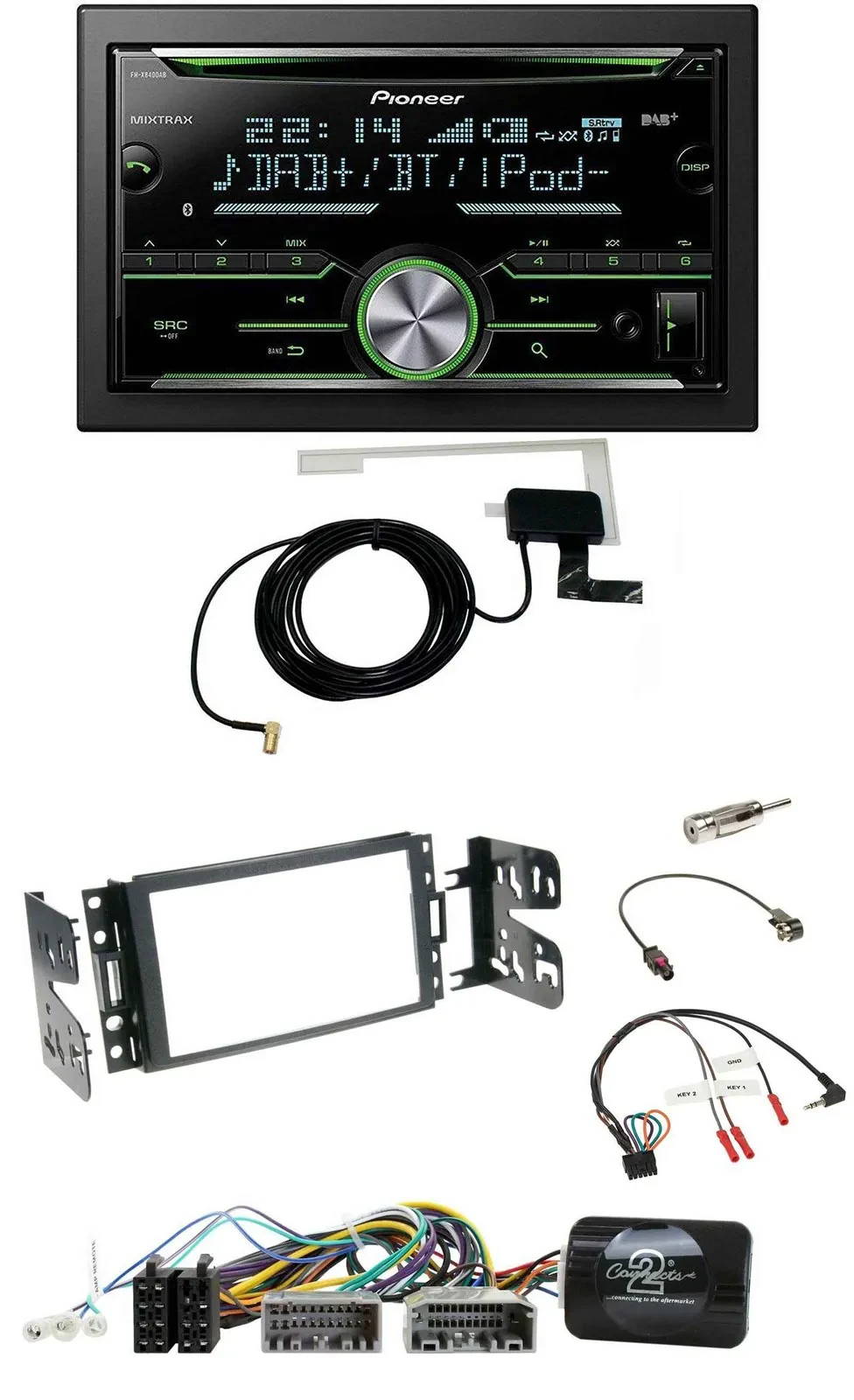 Pioneer CD USB Lenkrad Bluetooth 2DIN DAB Autoradio für Jeep Grand Cherokee 2011